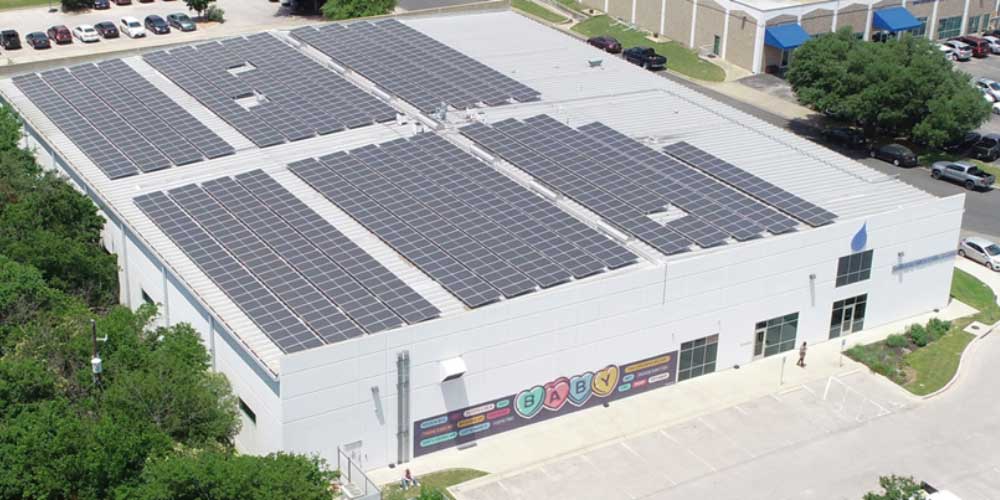 Mother's Milk Bank rooftop solar panels