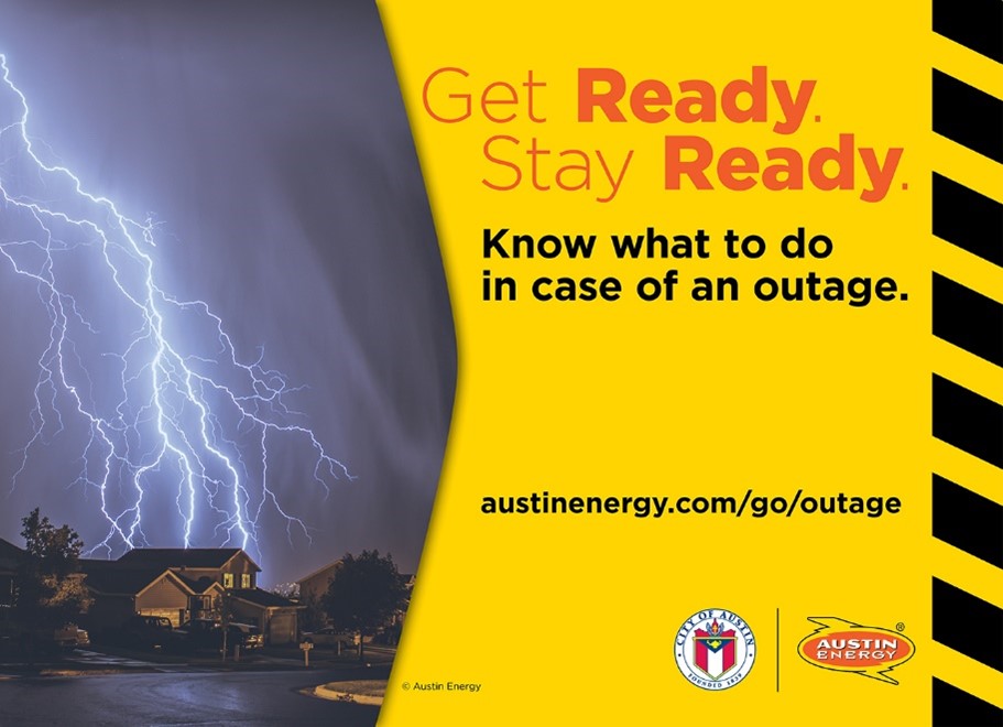 Flyer for Get Ready, Stay Ready - know what to do in case of an outage
